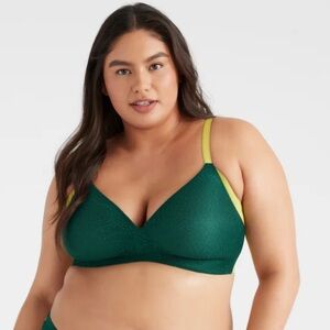 KNIX Knixy Lace Wingwomen Contour Bra Emerald Green Women’s Size 4 BRAND NEW
